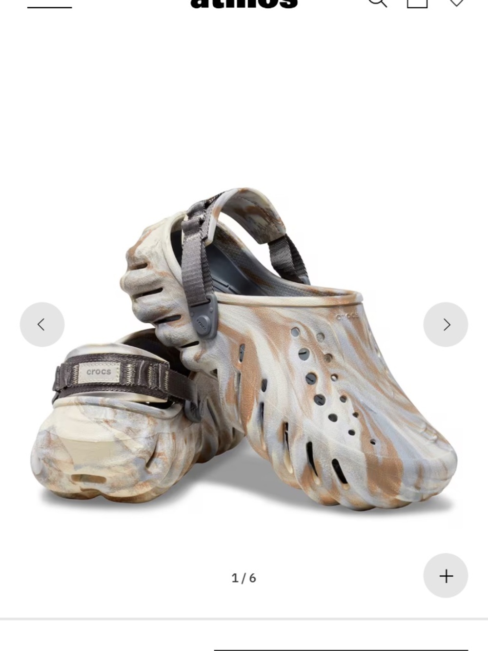 NWT Crocs Echo Clog in Marble